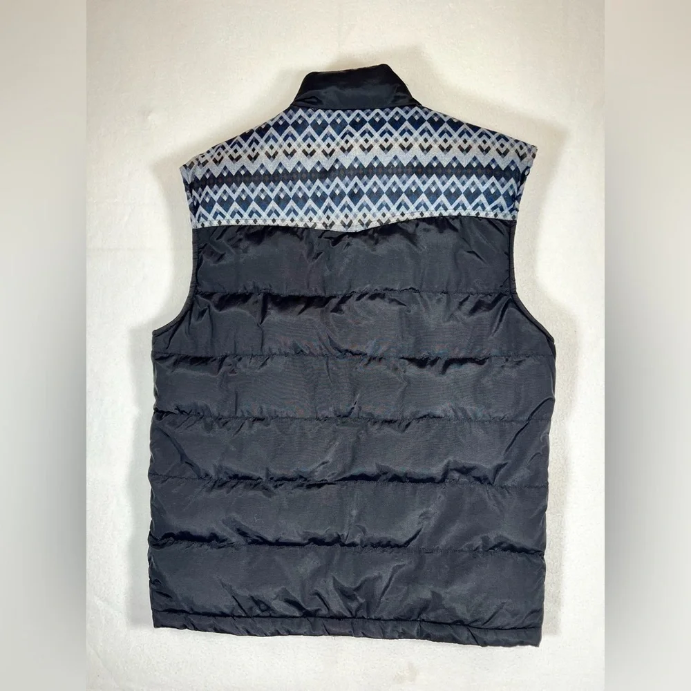 BROOKLYN CLOTH Men’s Black and Grey Zip Up Puffer Vest Gorpcore Size Extra Large